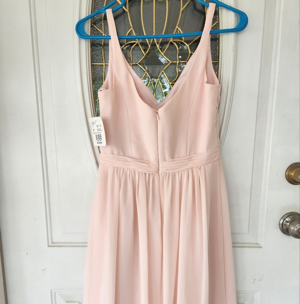 Davids Bridal Elegant Pink Sleeveless Dress - Picture 3 of 9